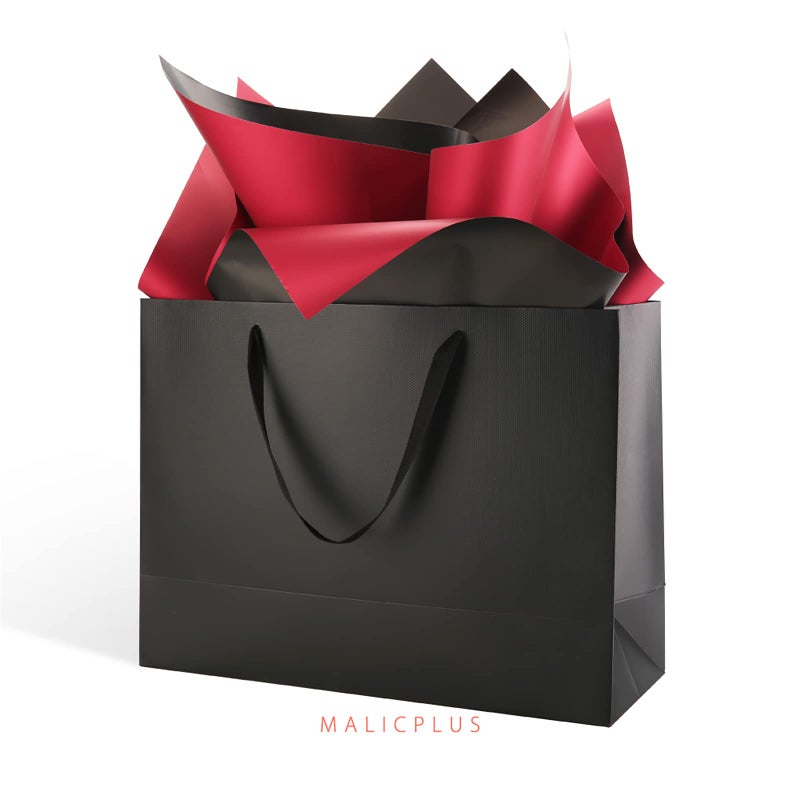 MALICPLUS 12 Extra Large Gift Bags 16x6x12 Inches, Luxury Matte Black Large Gift Bags with Handles for All Occasions (Grain Textured Finish) - Image 3